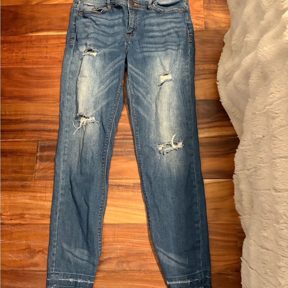 Distressed ditto Blue Women's Jeans (308)